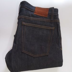 New Vince Slim Straight Selvedge Denim Jeans, 34
